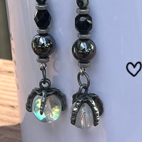 Hand crafted Dragon claw hematite earrings - Picture 9 of 12